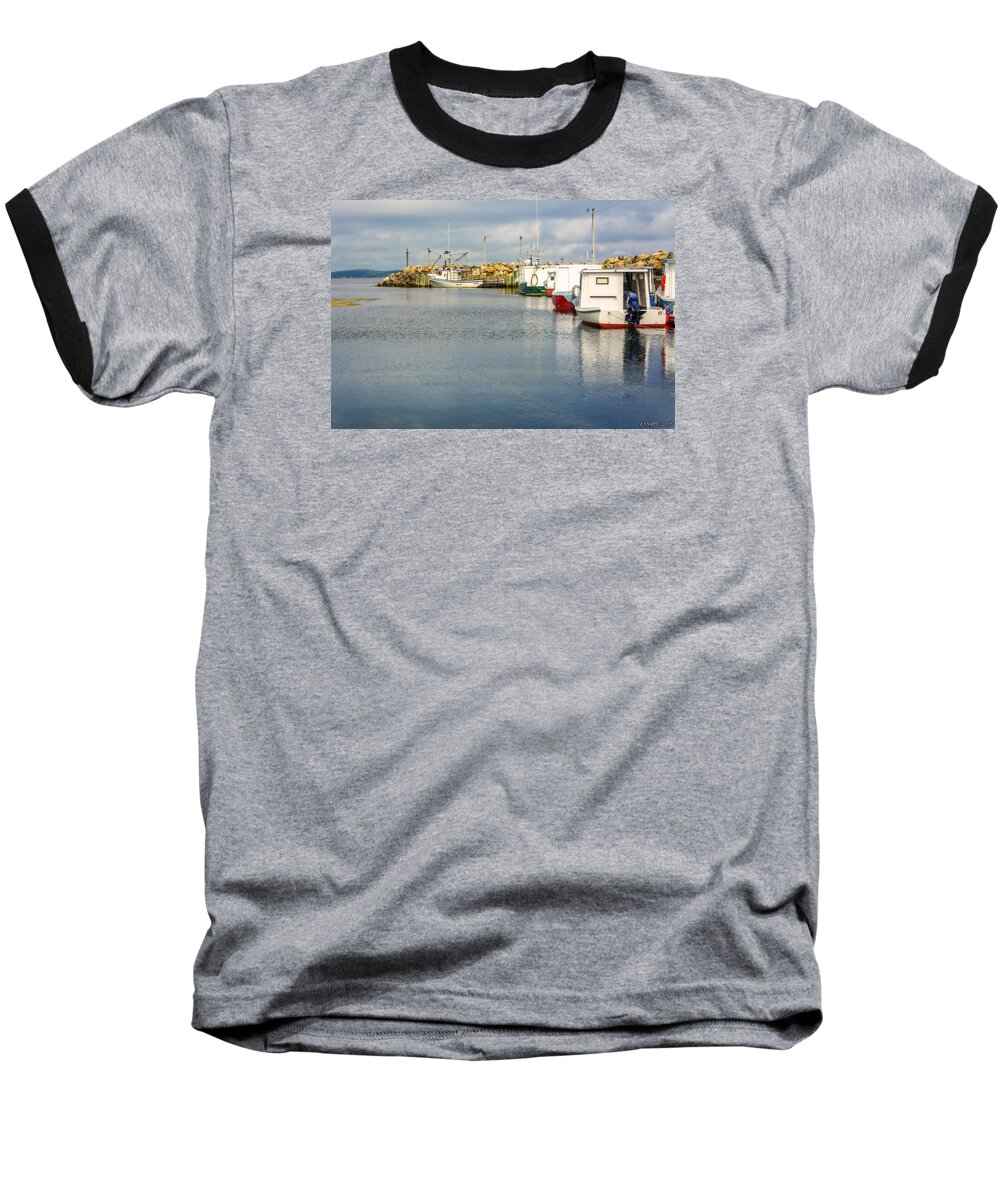 Boat Baseball T-Shirt featuring the photograph Fishing Boats at Feltzen South by Ken Morris