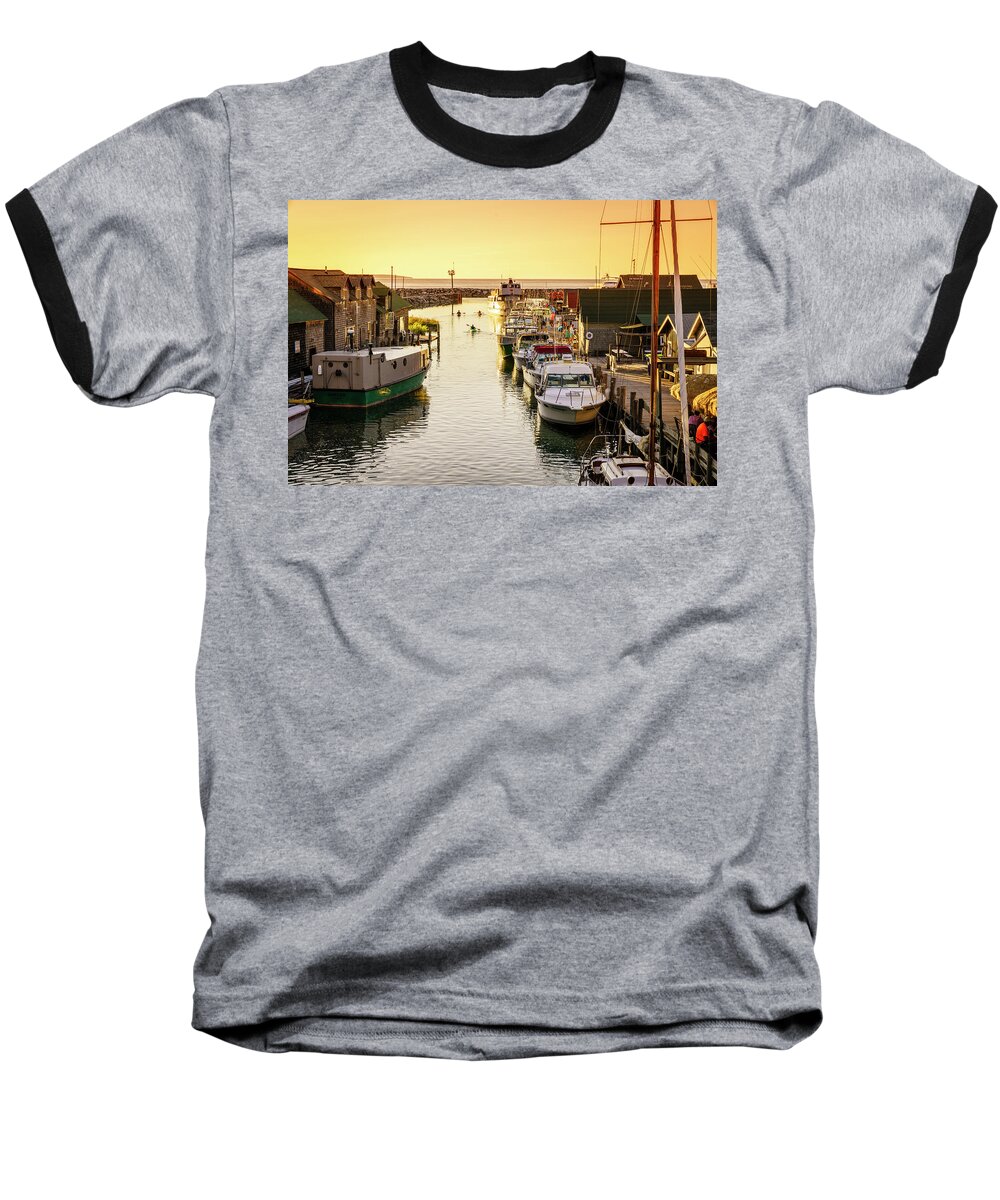 America Baseball T-Shirt featuring the photograph Fishtown by Alexey Stiop