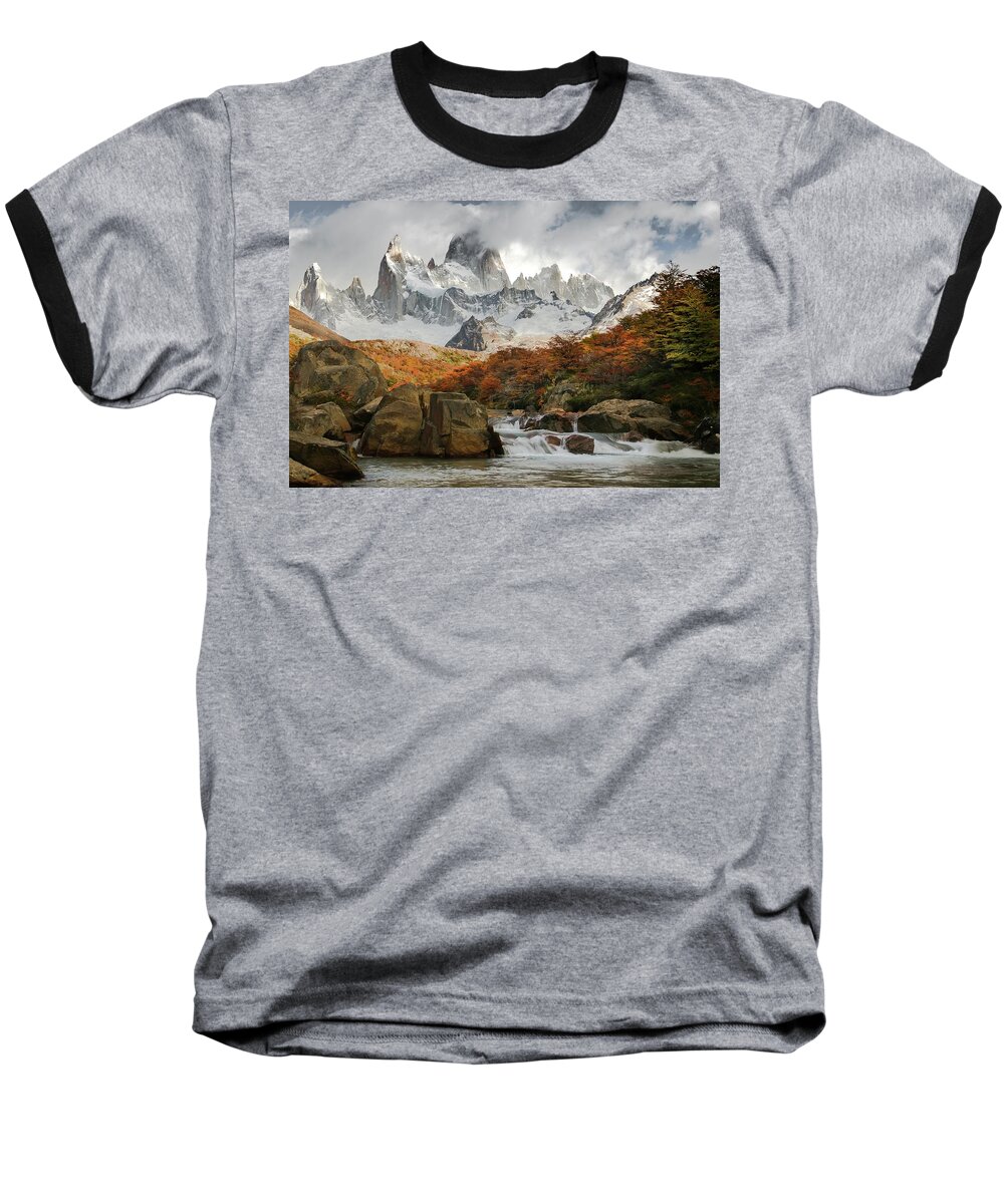 Landscape Baseball T-Shirt featuring the photograph Fitzroy Sunrise by Ryan Weddle