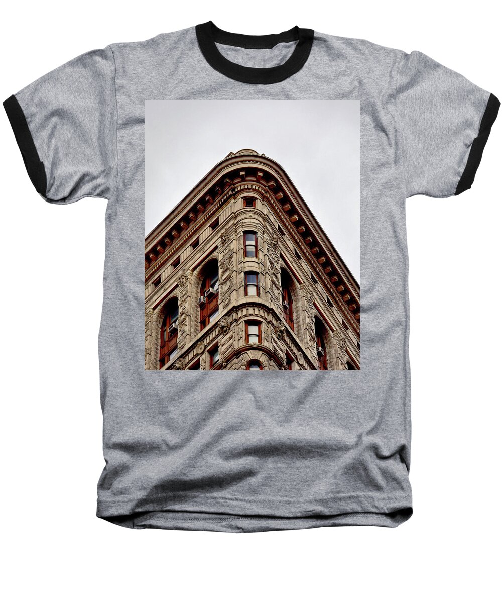 Flatiron Building Detail Baseball T-Shirt featuring the photograph Flatiron Building Detail by Sandy Taylor