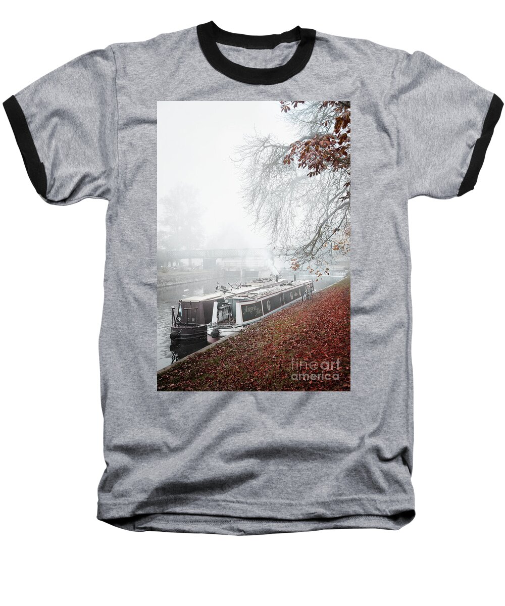 River Cam Baseball T-Shirt featuring the photograph Floating Homes of River Cam by Eden Baed