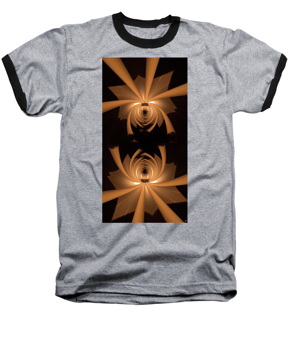 Collage Baseball T-Shirt featuring the digital art Flower Light by Ronald Bissett