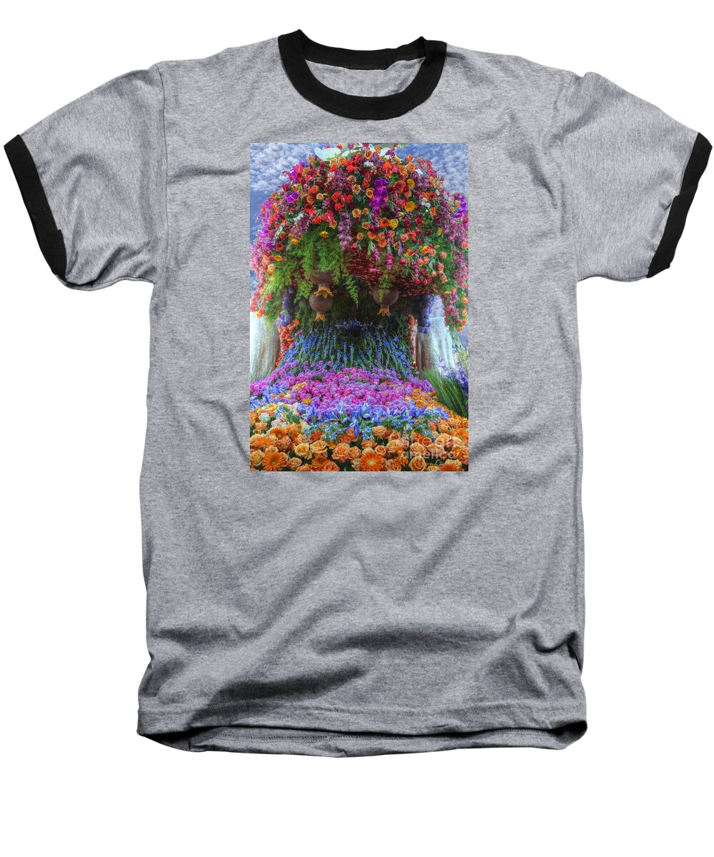 Hdr Process Baseball T-Shirt featuring the photograph Flower Wave by Mathias 