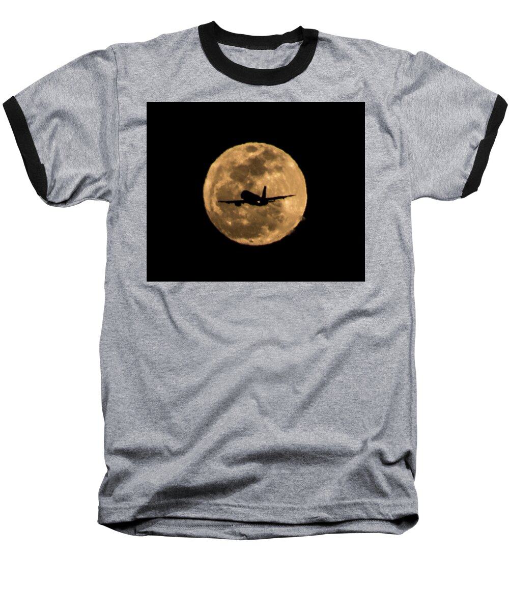 Moon Baseball T-Shirt featuring the photograph Fly Me Away by Alex Lapidus