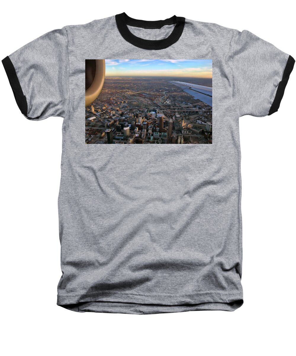 Cincinnati Baseball T-Shirt featuring the photograph Flying over Cincinnati by Joann Vitali