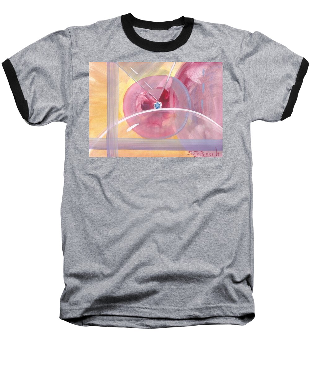 Focal Point Baseball T-Shirt featuring the painting Focal Point by Sheri Jo Posselt