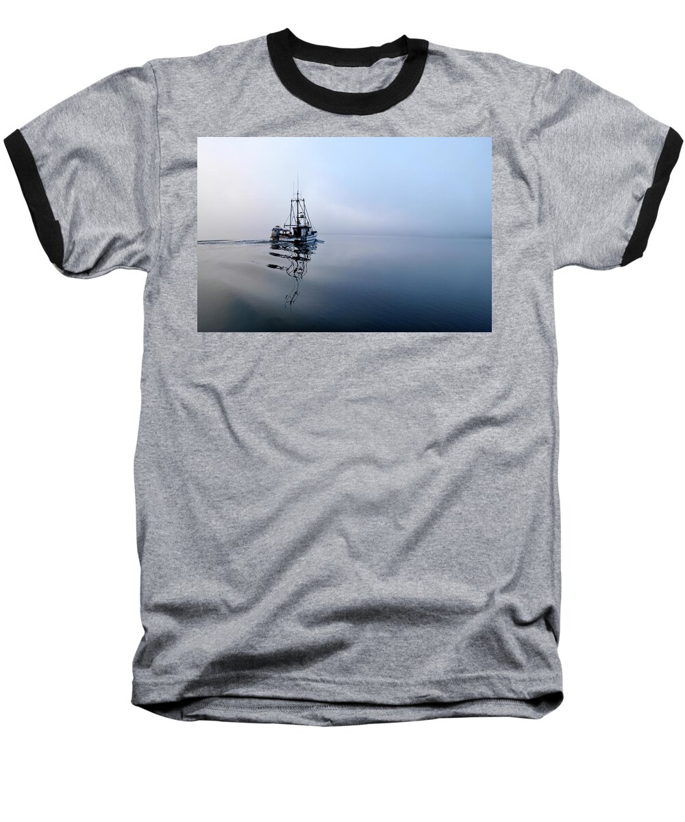 Fog Baseball T-Shirt featuring the photograph Foggy by Cathy Mahnke