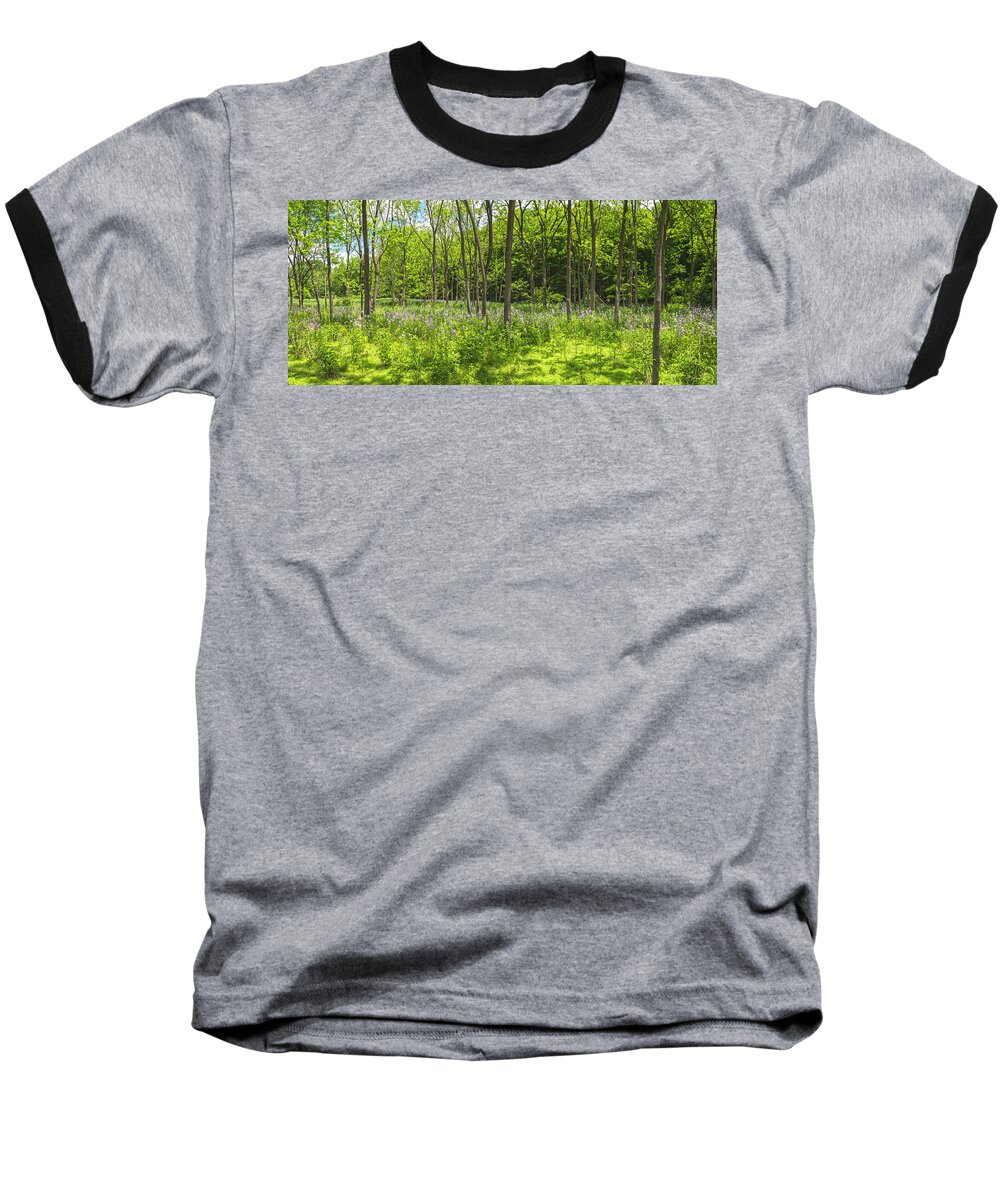 Wildflowers Baseball T-Shirt featuring the photograph Forest Floor Dame's Rocket by Angelo Marcialis