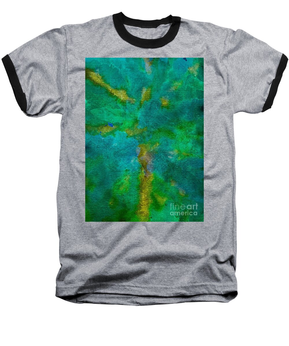 Forest Baseball T-Shirt featuring the painting Forest by Laura Hamill