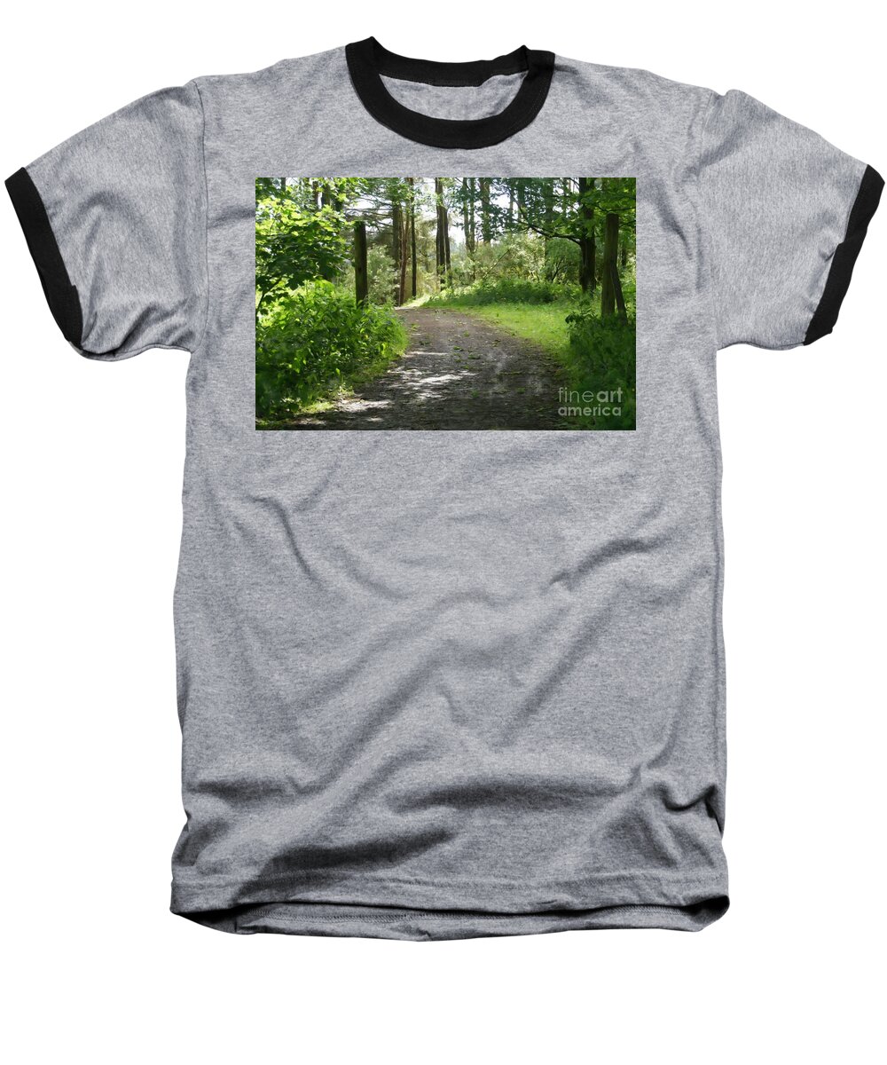 Forest Baseball T-Shirt featuring the photograph Forest path. by Elena Perelman