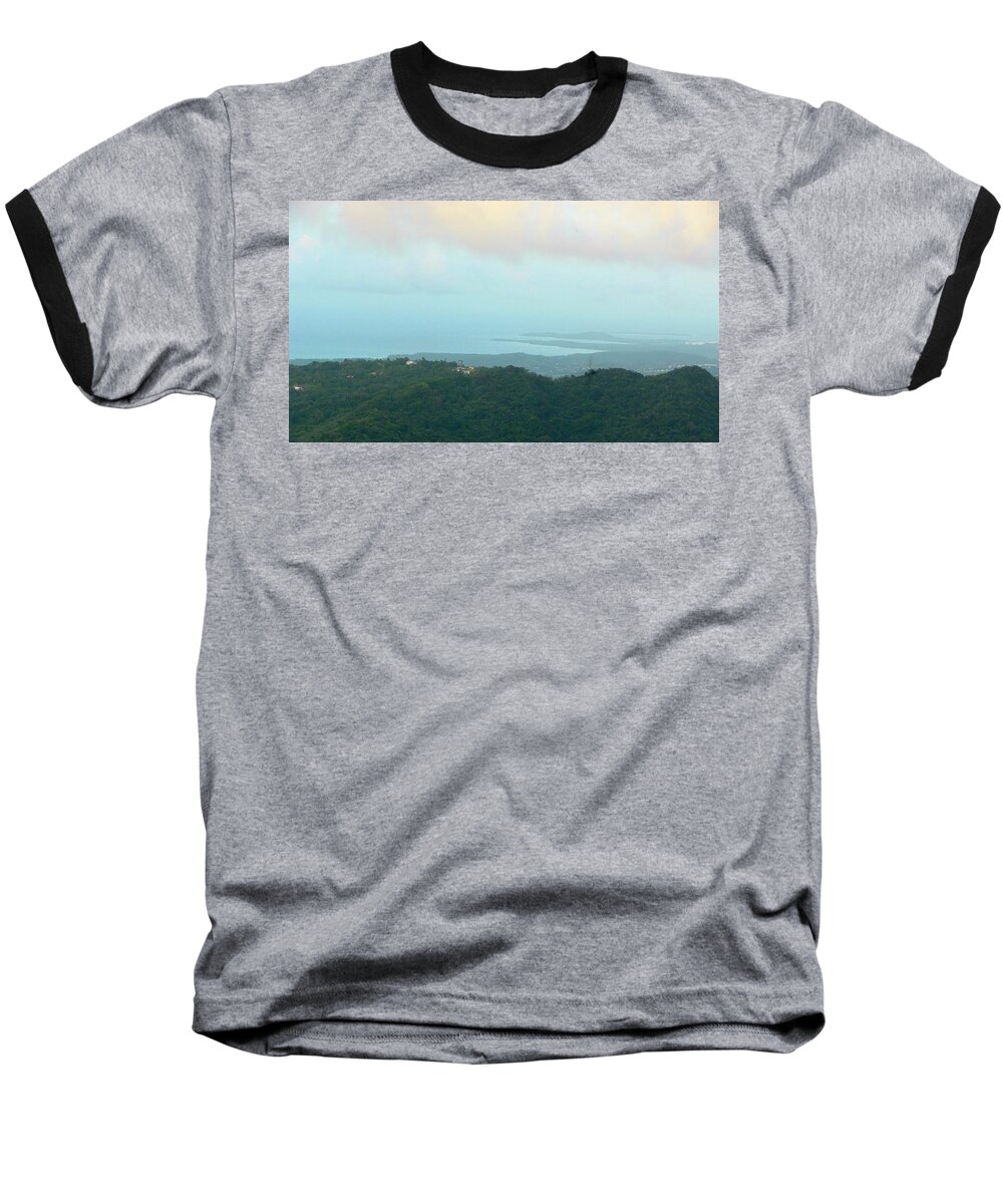 El Yunque Baseball T-Shirt featuring the photograph Foto desde El Yunque Rain Forest by Walter Rivera-Santos
