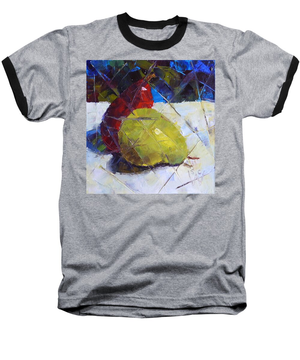 Still Life Baseball T-Shirt featuring the painting Fractured Pears by Susan Woodward