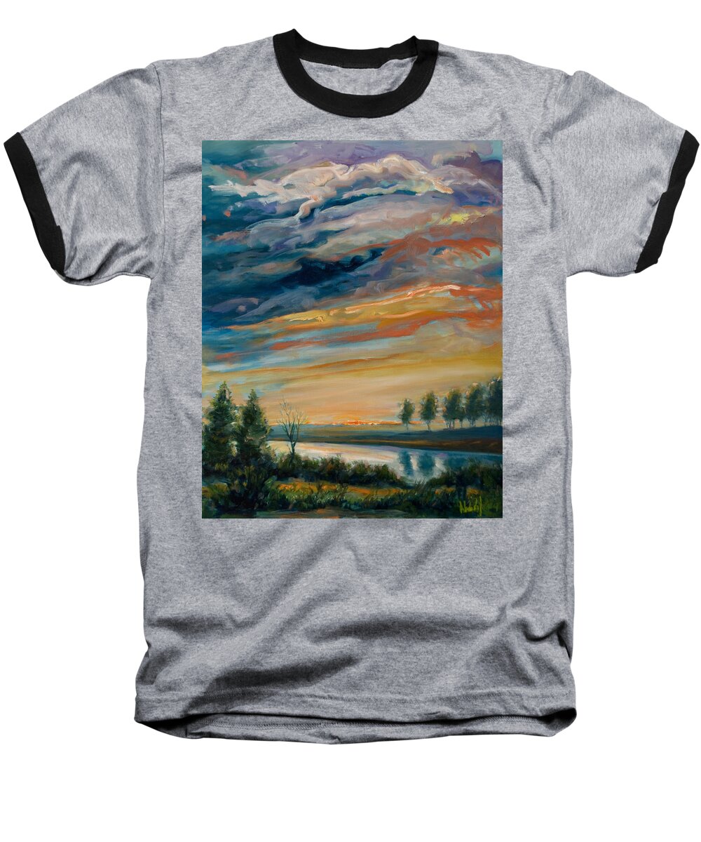 Water Baseball T-Shirt featuring the painting France III by Rick Nederlof