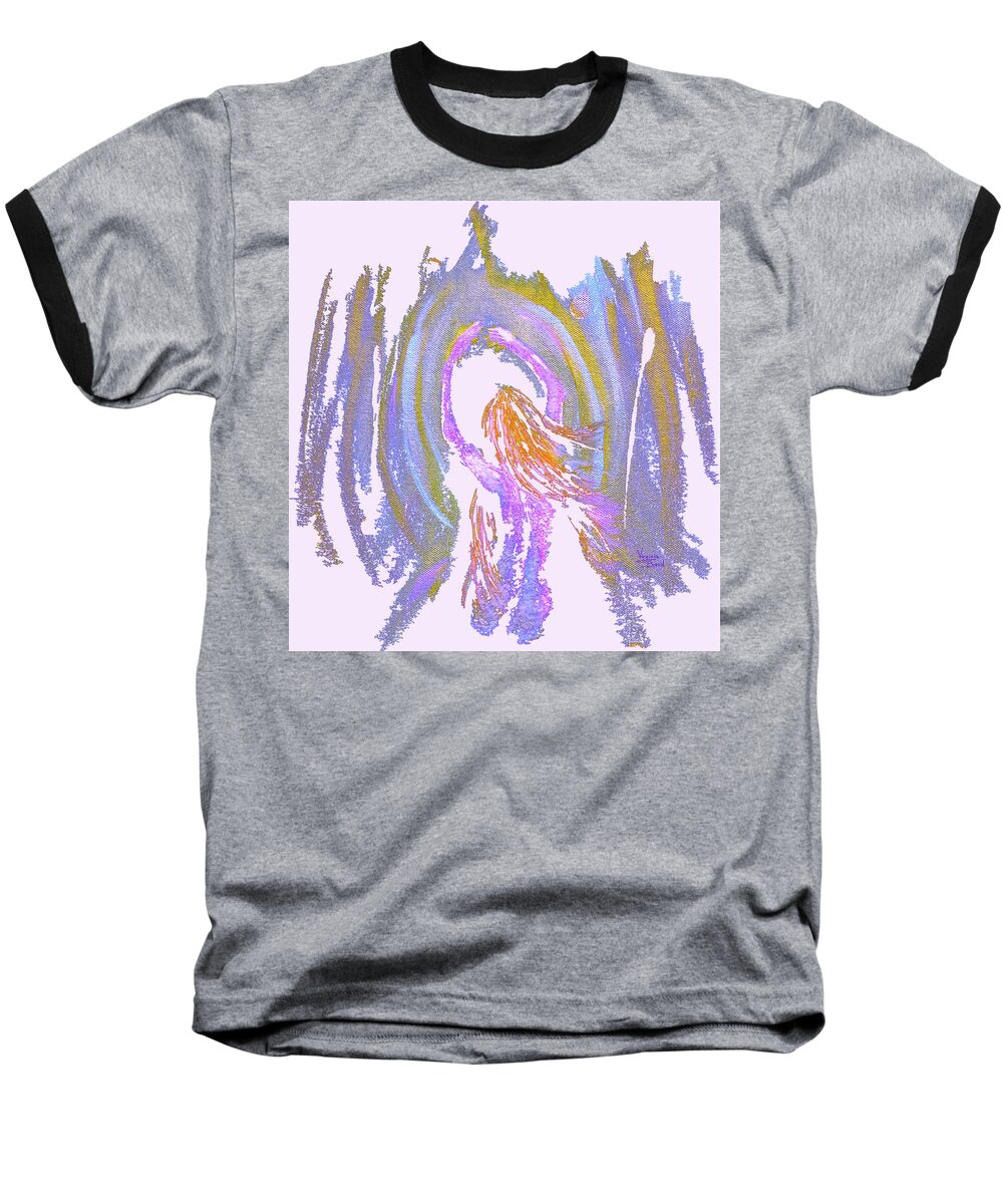 Vibration Of Color And Form Baseball T-Shirt featuring the painting Free Spirit by Virginia Bond