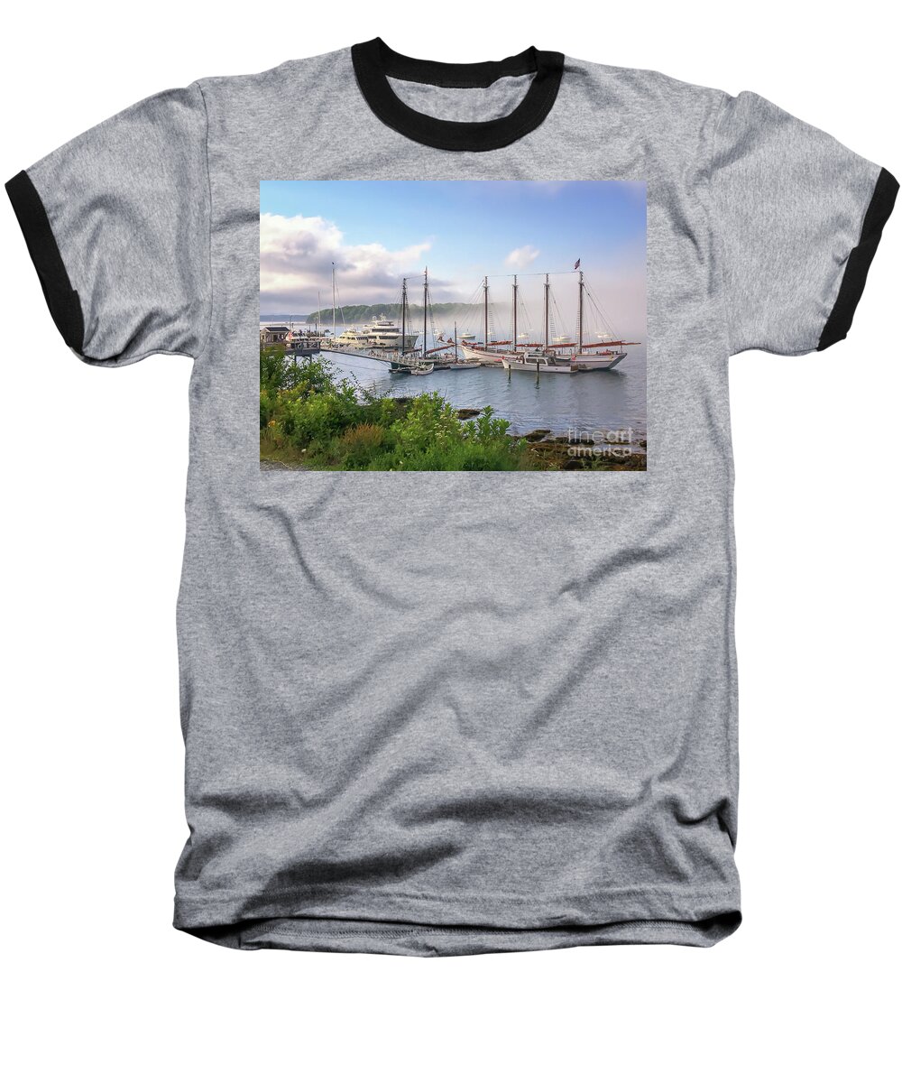 Elizabeth Dow Baseball T-Shirt featuring the photograph Frenchman's Bay Bar Harbor by Elizabeth Dow
