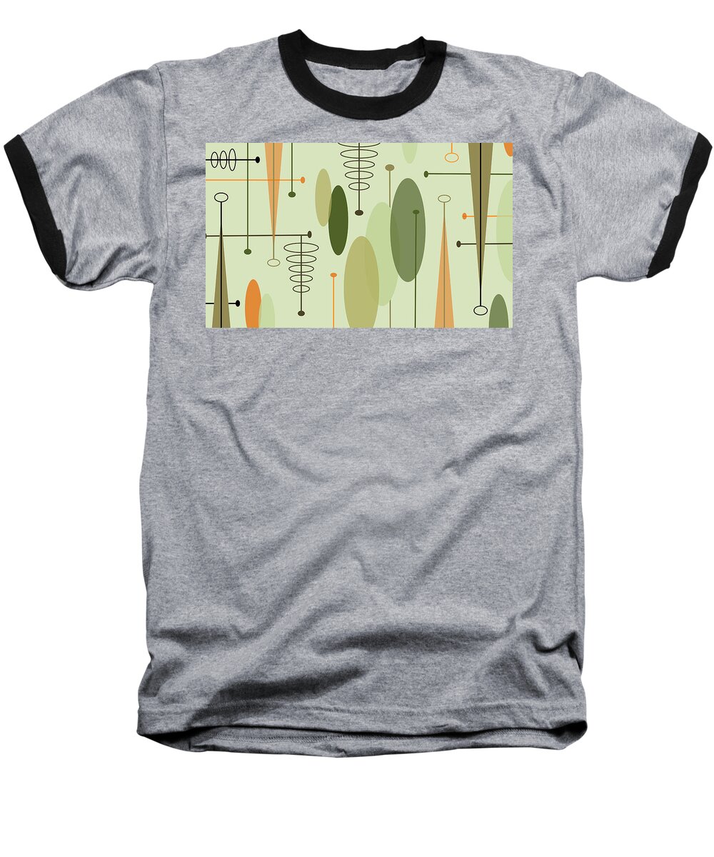 Mid Century Modern Baseball T-Shirt featuring the digital art Fresh Avocado by Tara Hutton