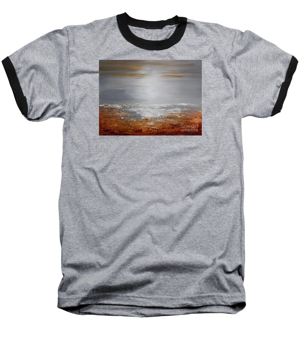 Red Oxide Baseball T-Shirt featuring the painting Fresh Breeze by Preethi Mathialagan