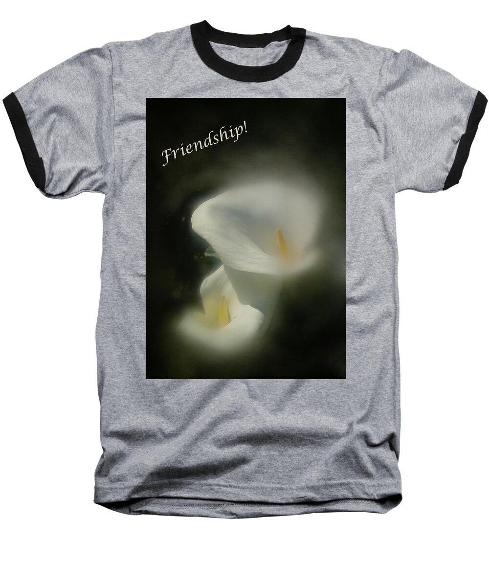 Two Lilies Baseball T-Shirt featuring the photograph Friendship Card by Richard Cummings