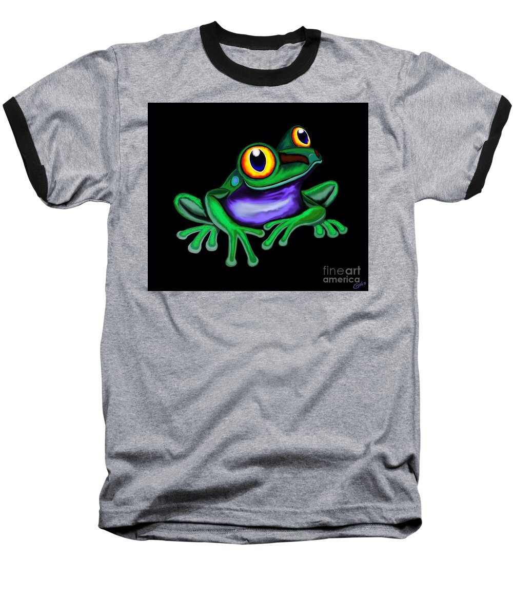 Frog Baseball T-Shirt featuring the digital art Frog Eyes by Nick Gustafson