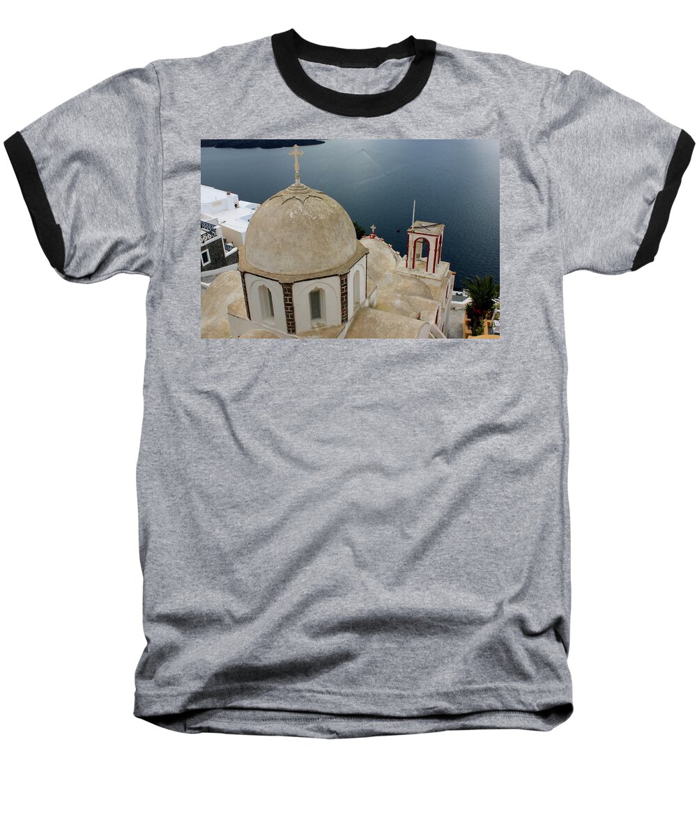 Church Baseball T-Shirt featuring the photograph From On High by Daniel Koglin
