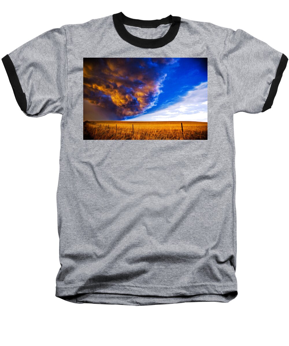 Kansas Baseball T-Shirt featuring the photograph Front at Sunset 2 of 2 by Eric Benjamin