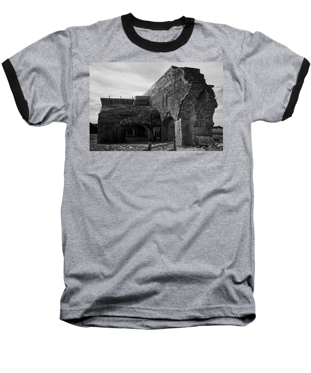History Baseball T-Shirt featuring the photograph Ft. Pickens Explosion by George Taylor