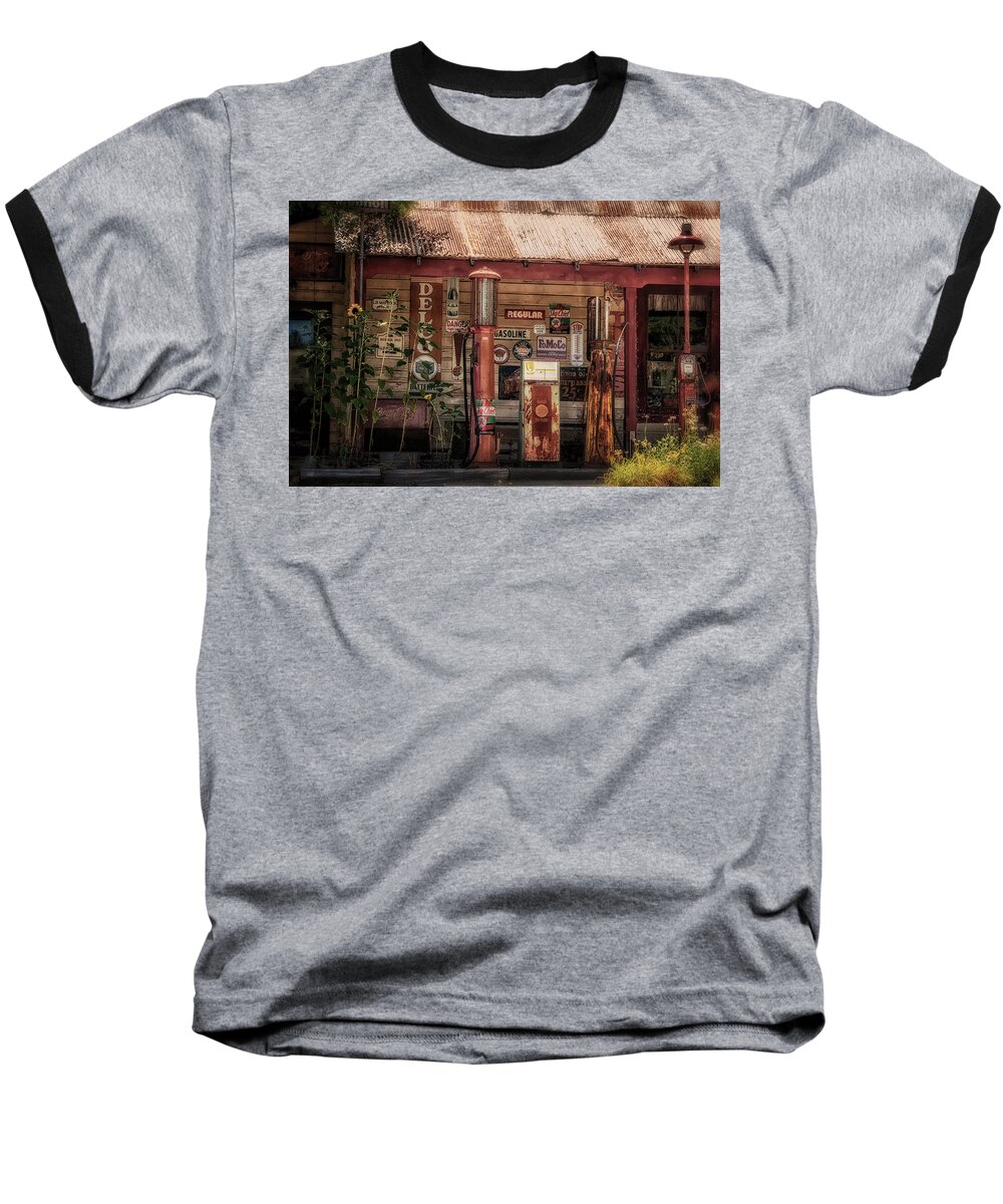 California Baseball T-Shirt featuring the photograph Fueling America by Marnie Patchett