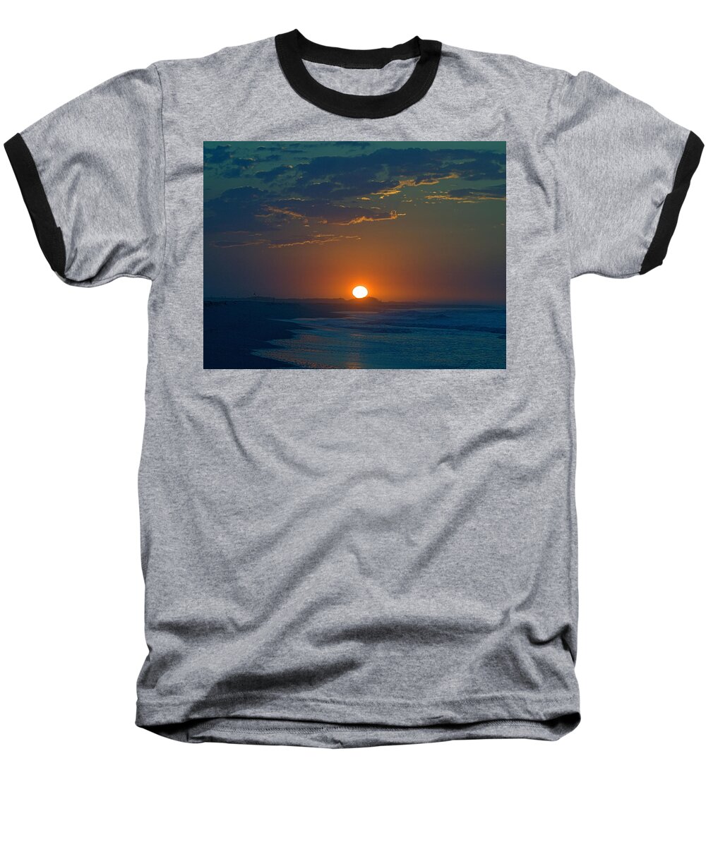 Sunrise Baseball T-Shirt featuring the photograph Full Sun Up by Newwwman