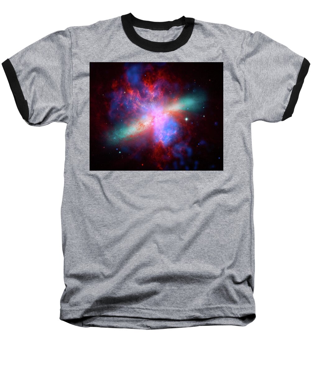 Carl Sagan Baseball T-Shirt featuring the photograph Galaxy M82 by Marco Oliveira