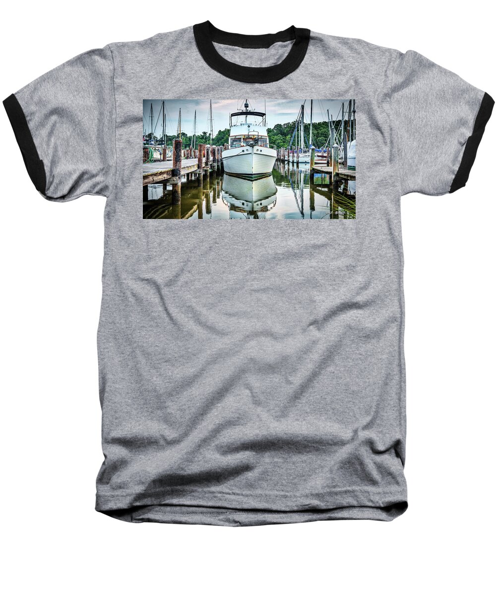 Boating Baseball T-Shirt featuring the photograph Galesville by Walt Baker