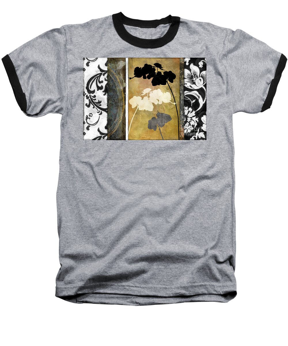 Flowers. Pansies Baseball T-Shirt featuring the painting Gardenscape II by Mindy Sommers
