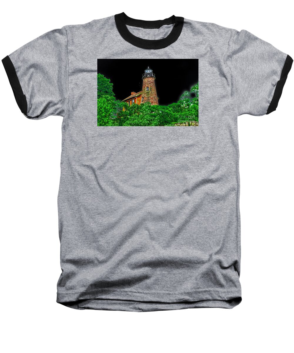 Lighthouse Baseball T-Shirt featuring the photograph Genesee Lighthouse by William Norton
