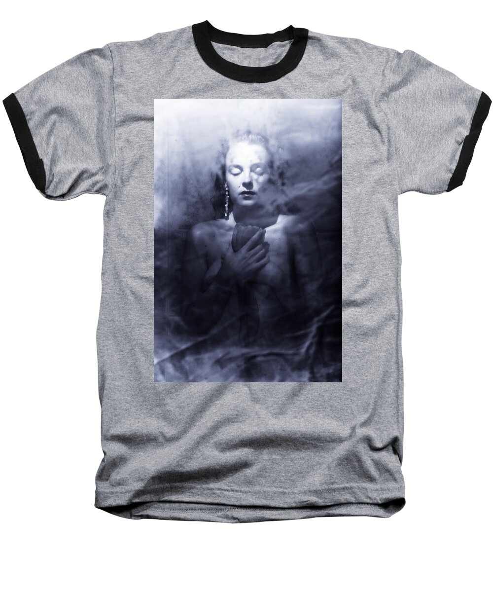 Woman Baseball T-Shirt featuring the photograph Ghost woman by Scott Sawyer