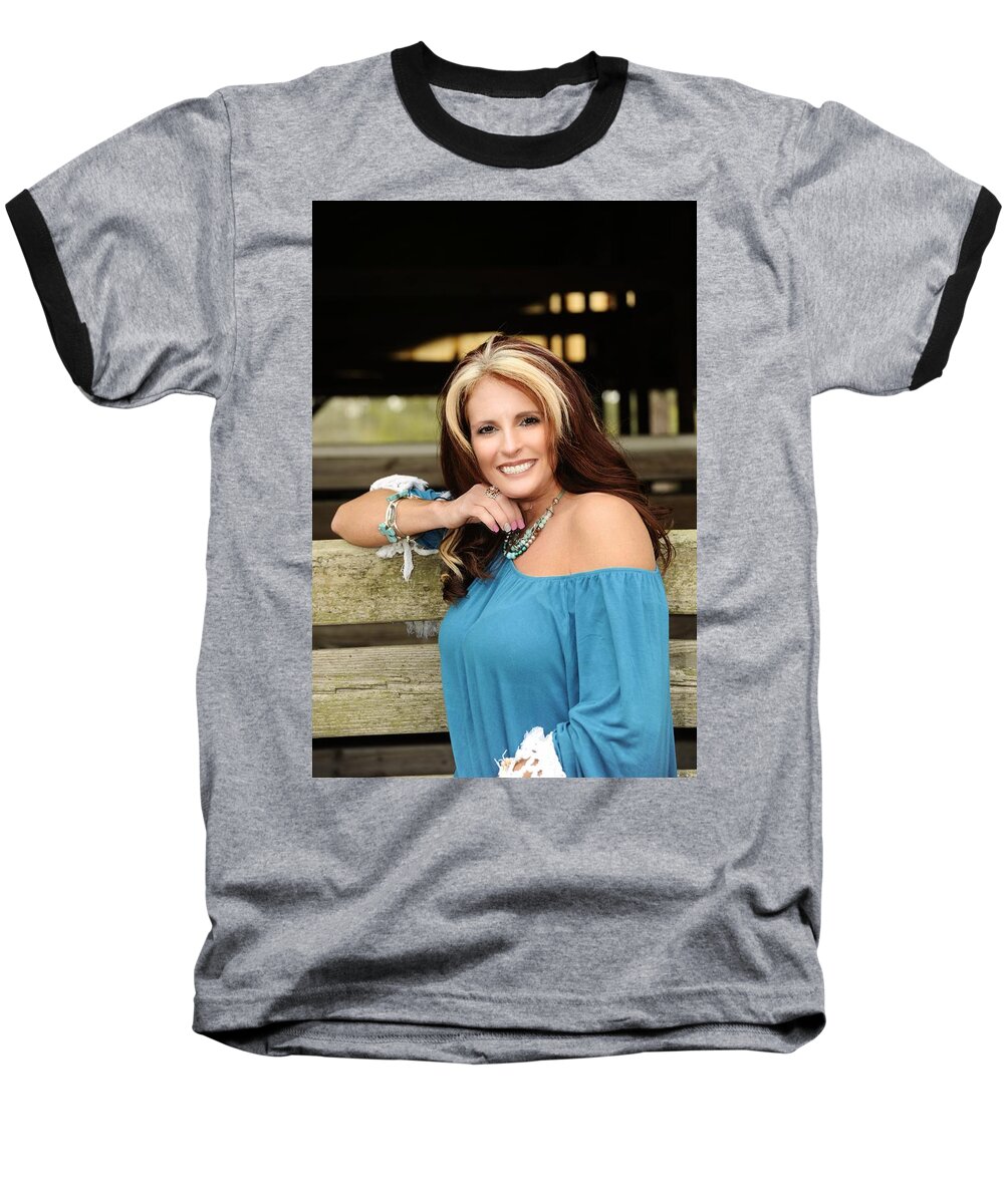 Lady Baseball T-Shirt featuring the photograph Gina by Keith Lovejoy