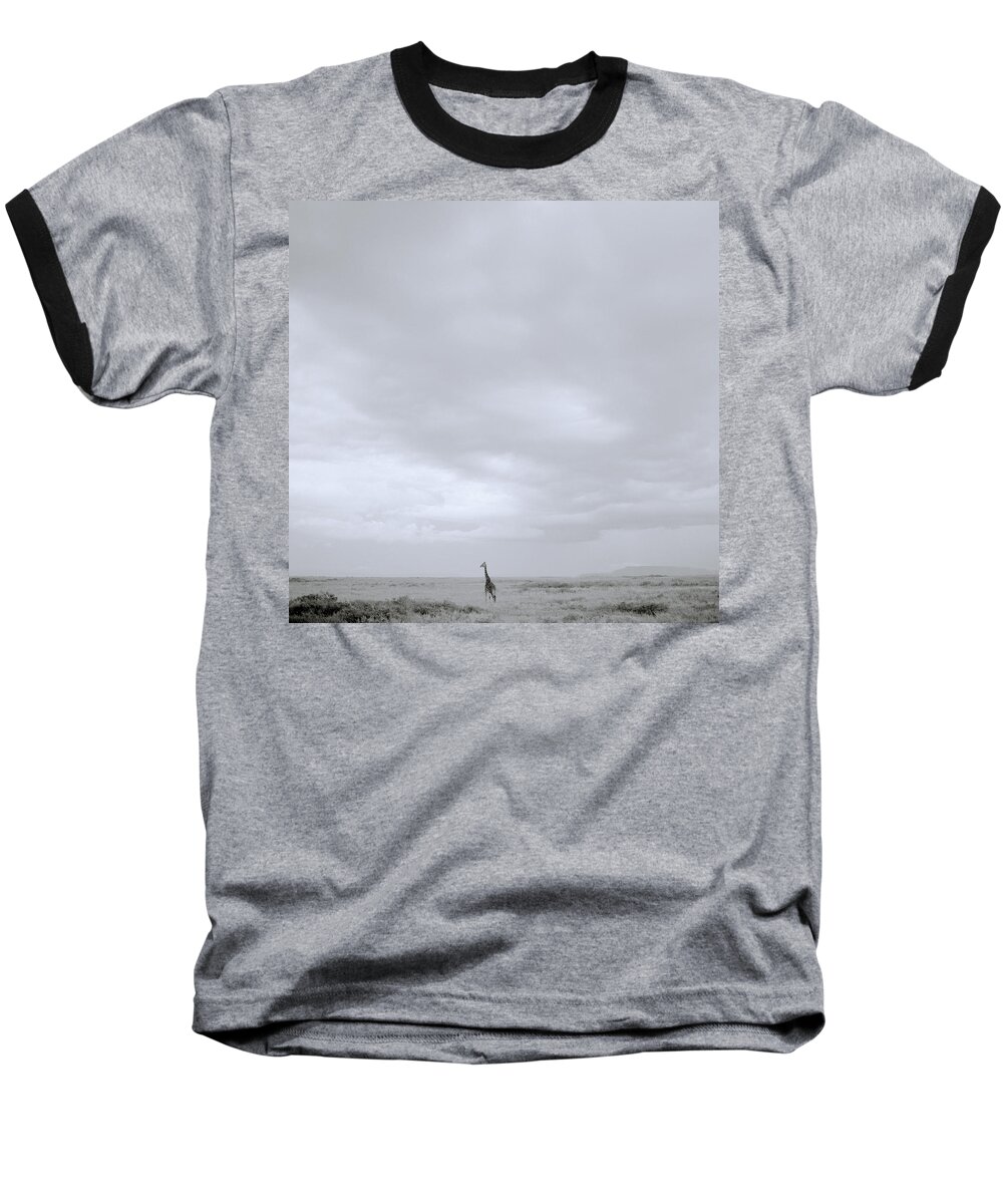 Inspiration Baseball T-Shirt featuring the photograph Giraffe Under Big Sky by Shaun Higson