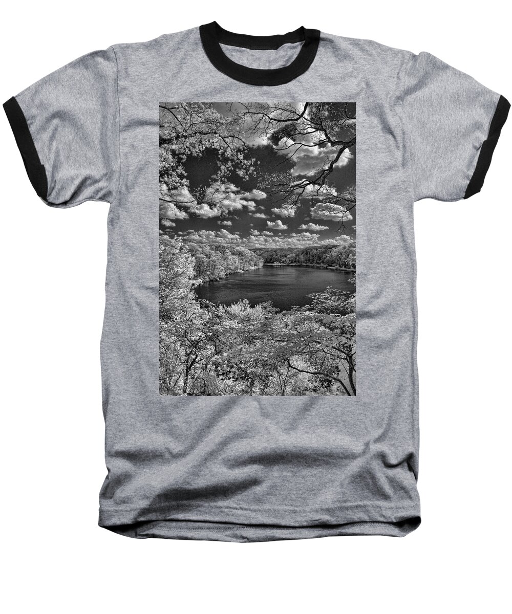 Infrared Baseball T-Shirt featuring the photograph Glacier Lake by Michael McGowan