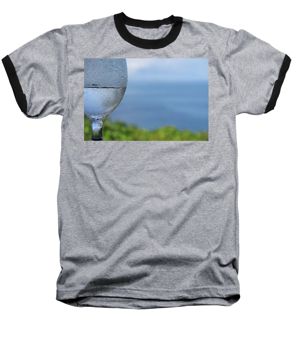 Glass Baseball T-Shirt featuring the photograph Glass Half Full by JoAnn Lense