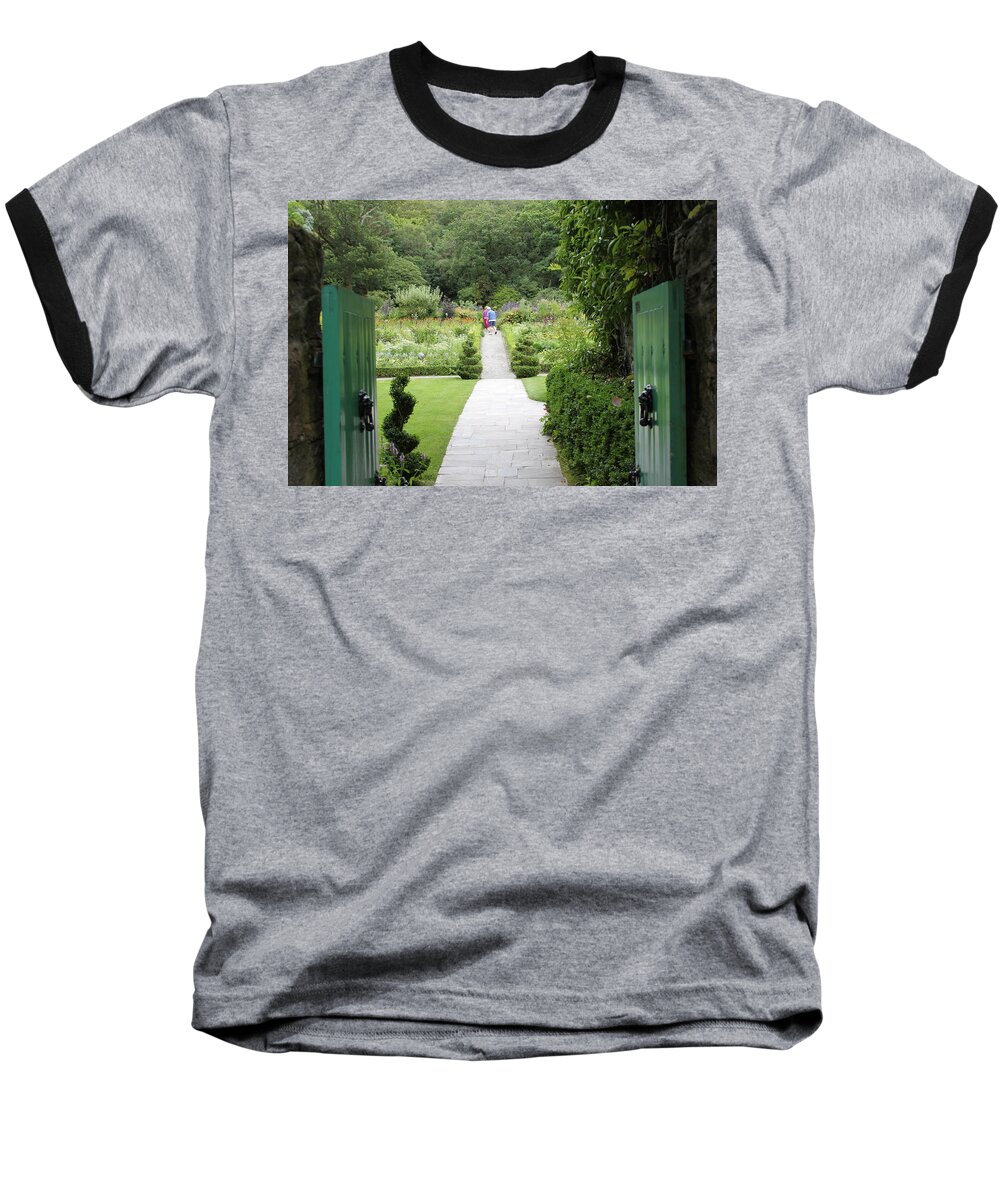 Glenveagh Castle Baseball T-Shirt featuring the photograph Glenveagh Castle Gardens 4272 by John Moyer