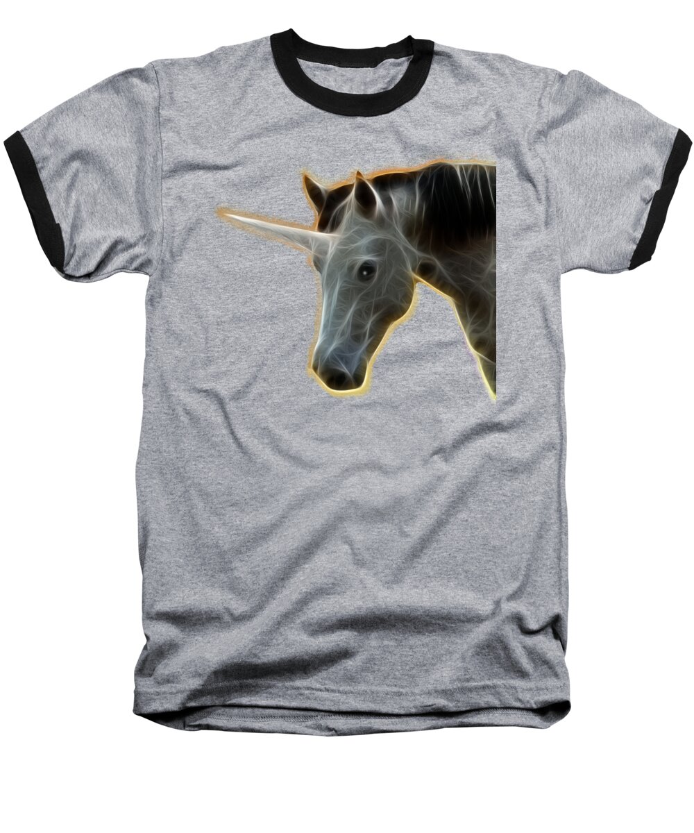 Unicorn Baseball T-Shirt featuring the photograph Glowing Unicorn by Shane Bechler