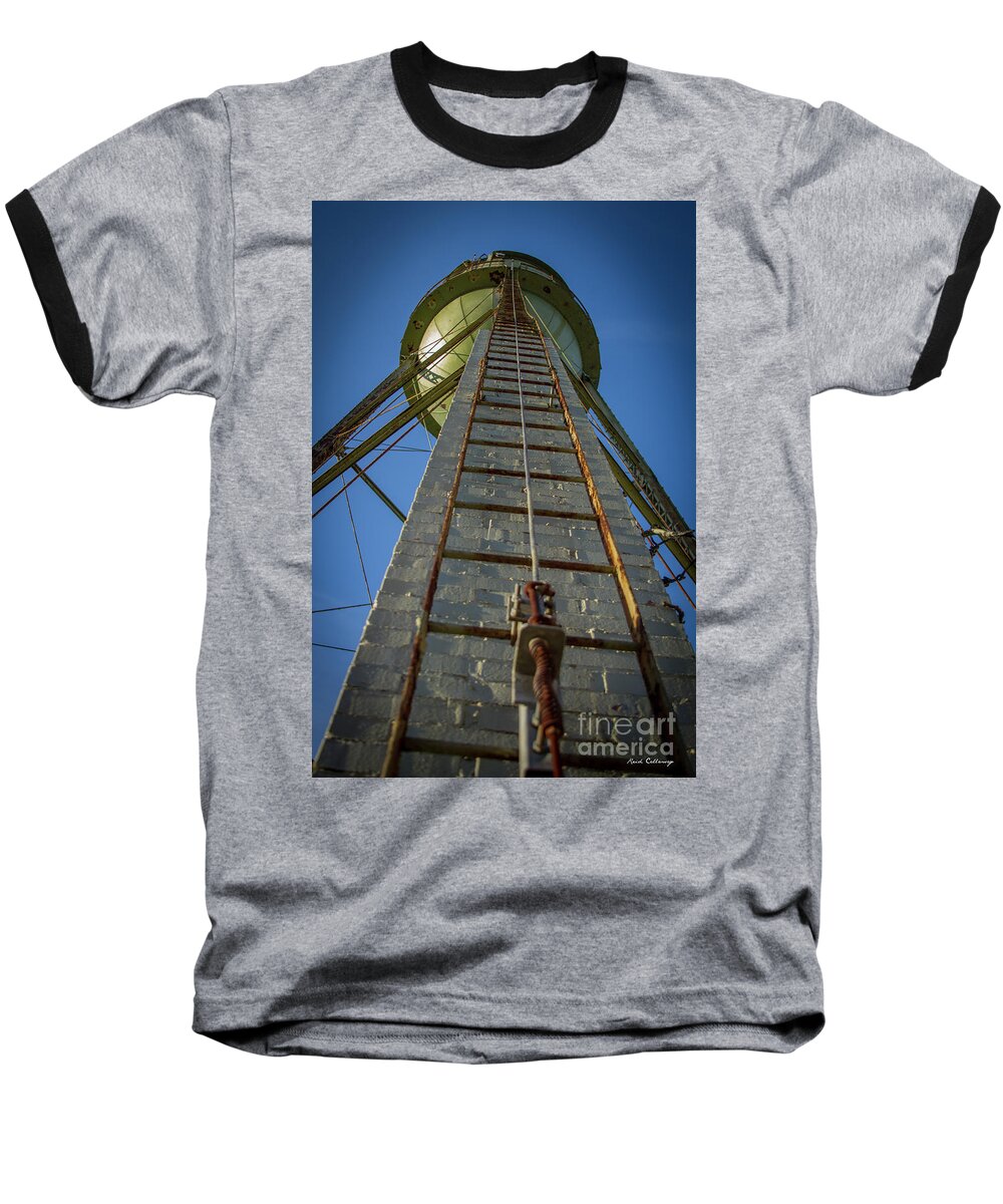 Cotton Mill Water Baseball T-Shirt featuring the photograph Going Up Mary Leila Cotton Mill Water Tower Art by Reid Callaway