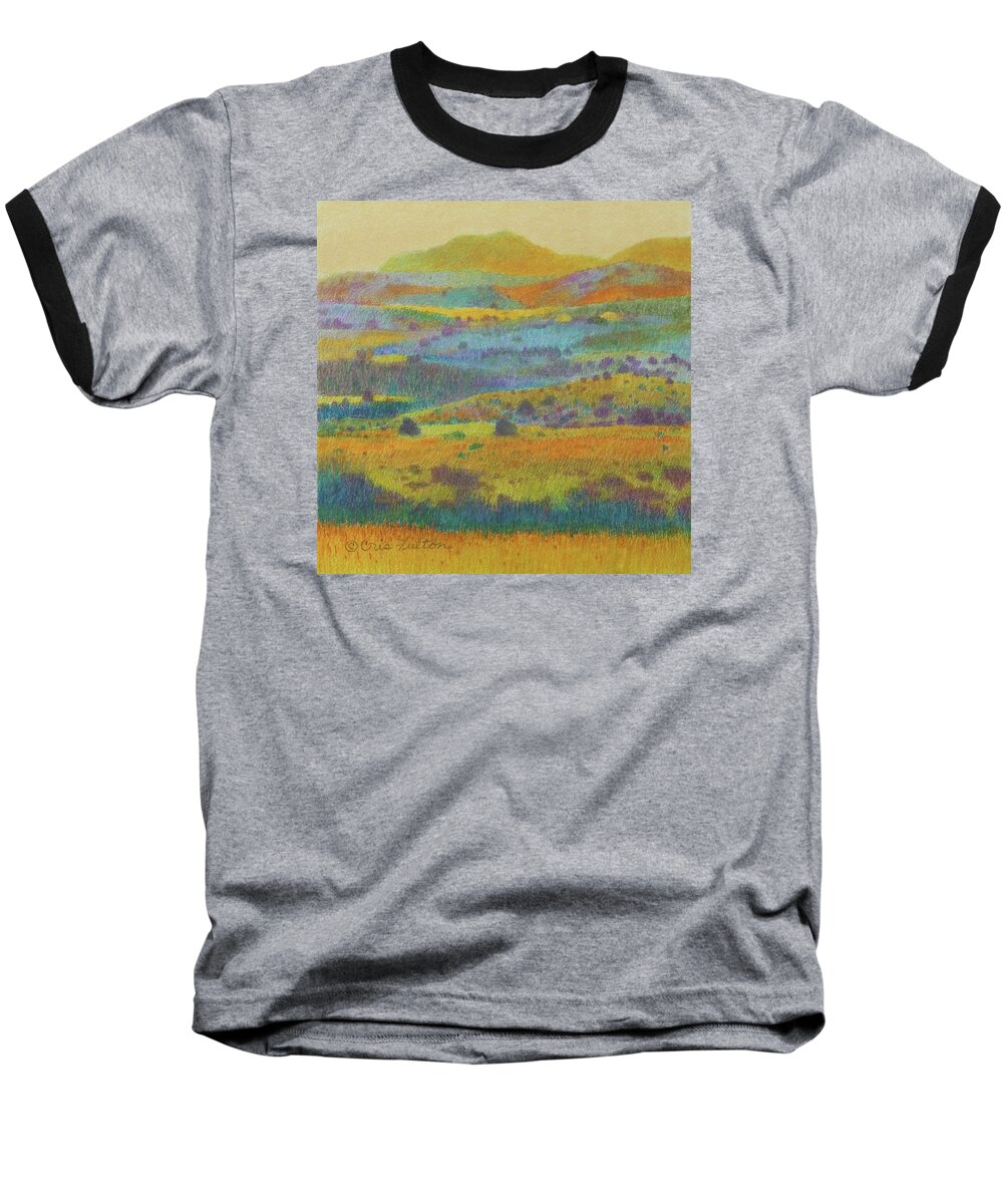North Dakota Baseball T-Shirt featuring the painting Golden Dakota Day Dream by Cris Fulton