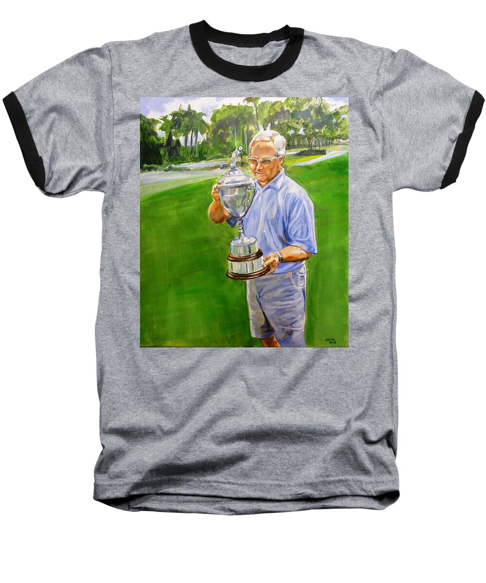 Golf Baseball T-Shirt featuring the painting Golf Cup by Bryan Bustard