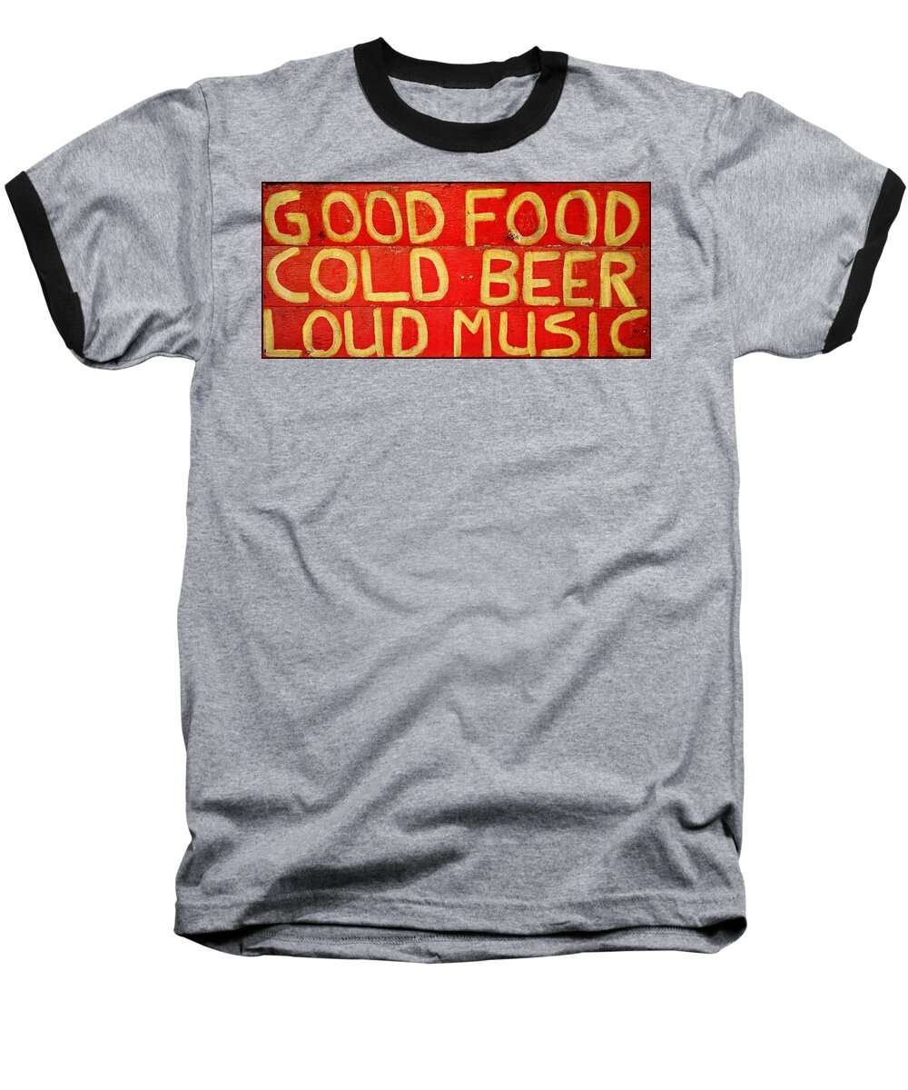 Bar Art Baseball T-Shirt featuring the photograph Good Food by Michelle Calkins
