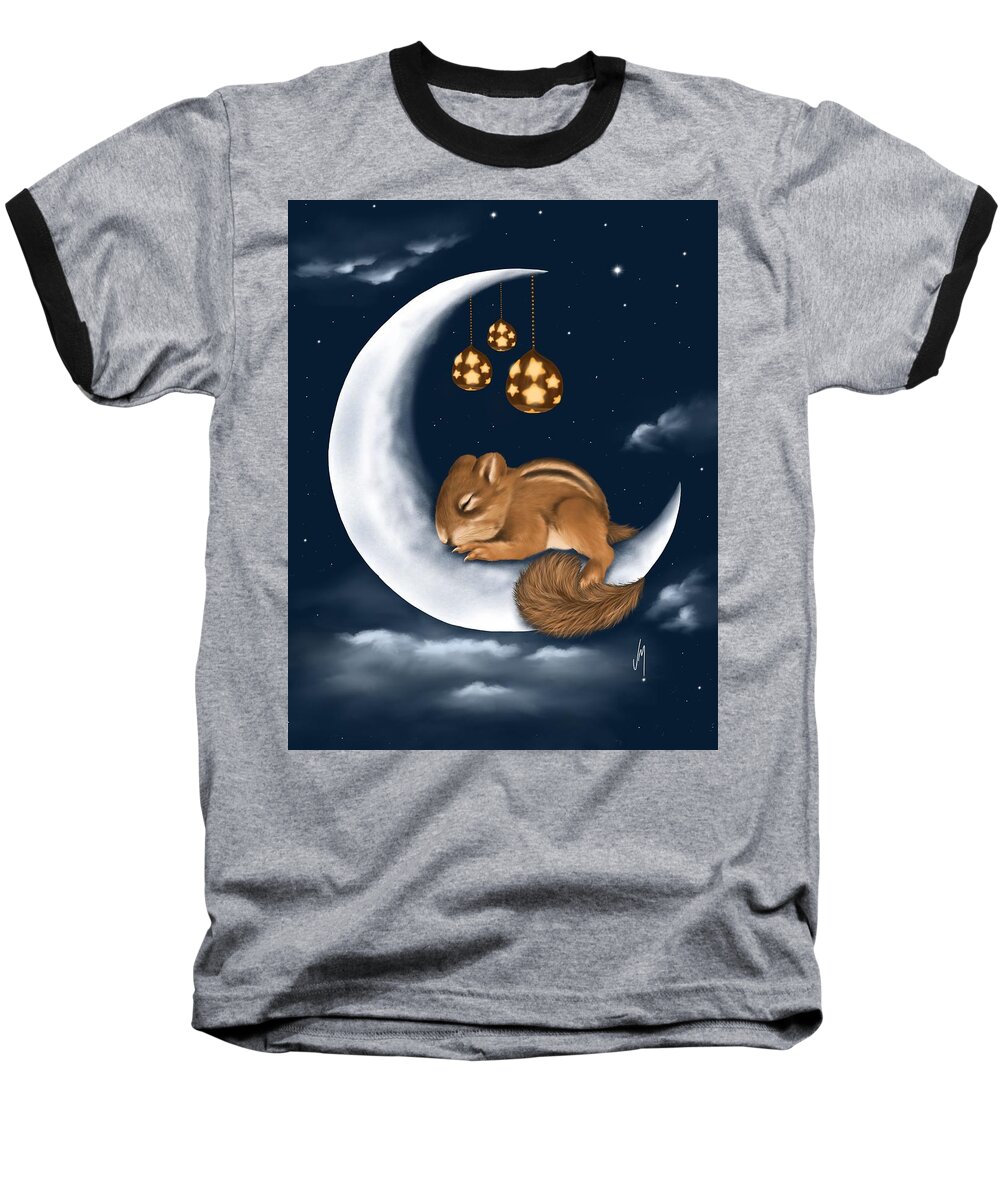 Good Night Baseball T-Shirt featuring the painting Good night by Veronica Minozzi