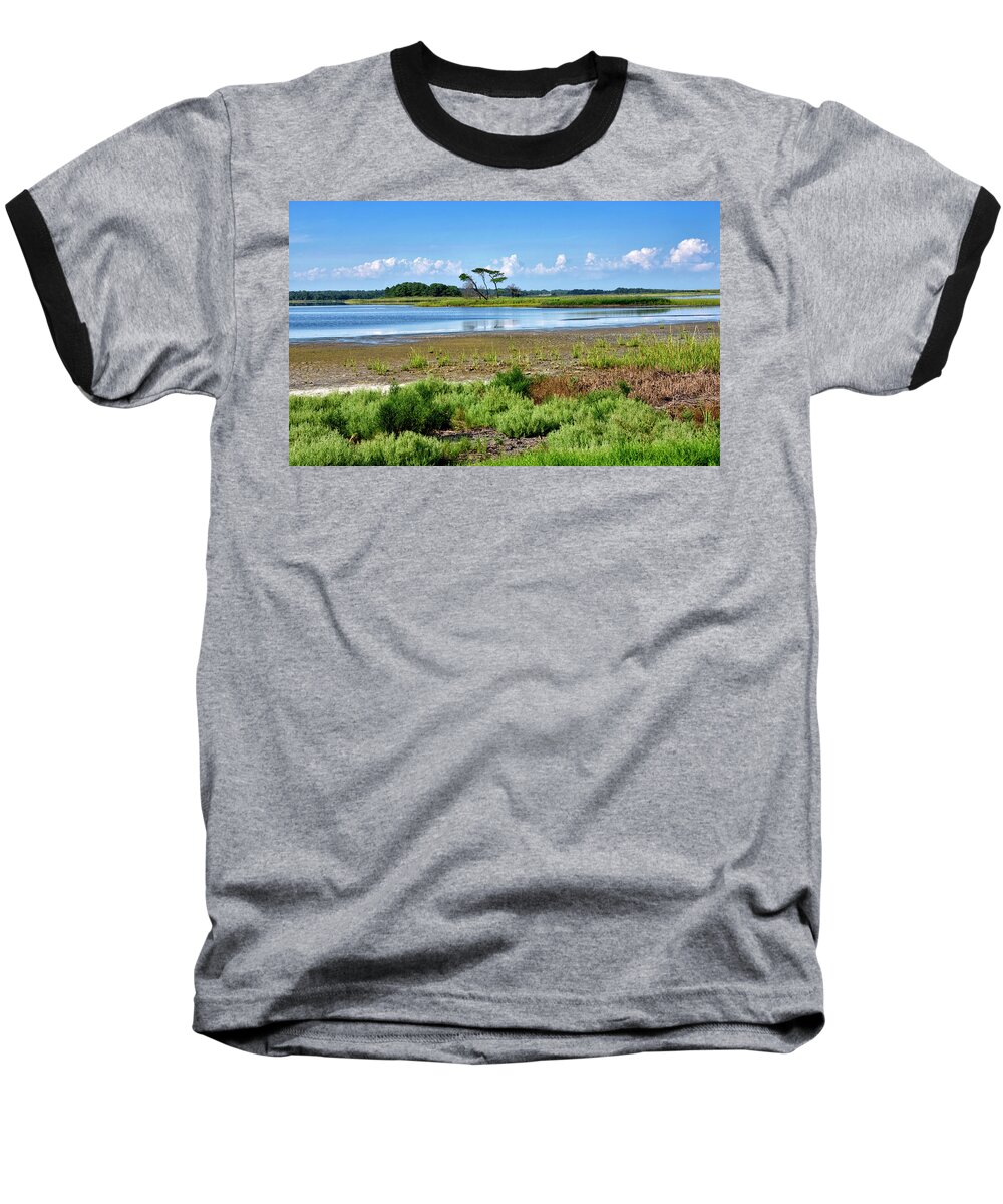 Gordons Pond Baseball T-Shirt featuring the photograph Gordons Pond at Cape Henlopen State Park - Delaware by Brendan Reals