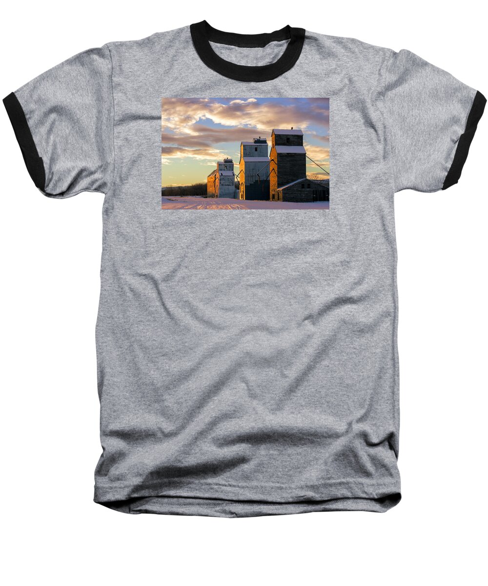 Grain Elevator Baseball T-Shirt featuring the photograph Granary Row by Todd Klassy