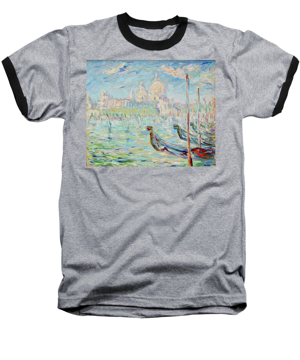 Pierre Van Dijk Baseball T-Shirt featuring the painting Grand Canal VENICE by Pierre Dijk