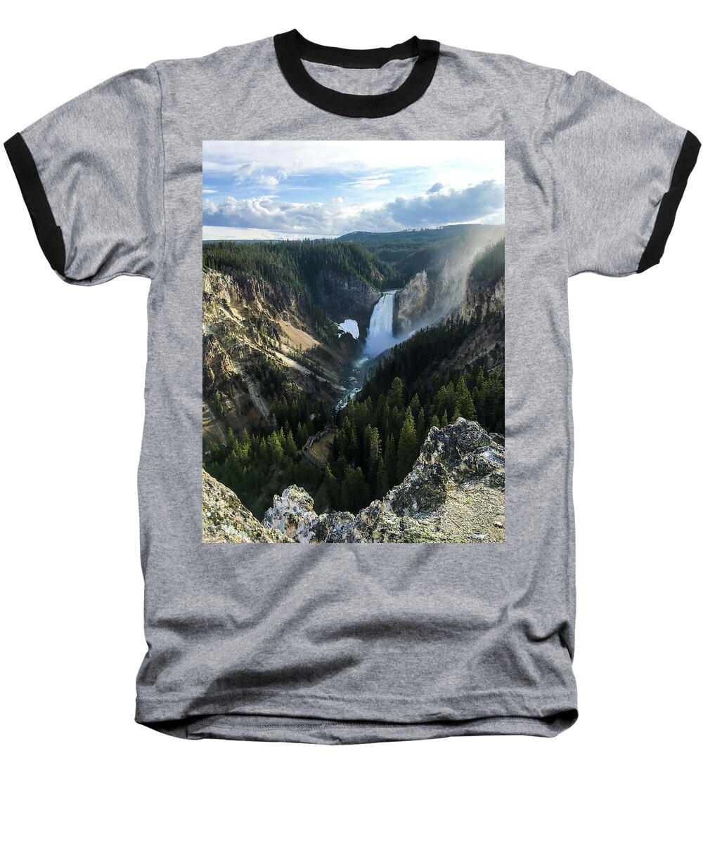 Canyon Baseball T-Shirt featuring the photograph Grand canyon of yellowstone by Aparna Tandon
