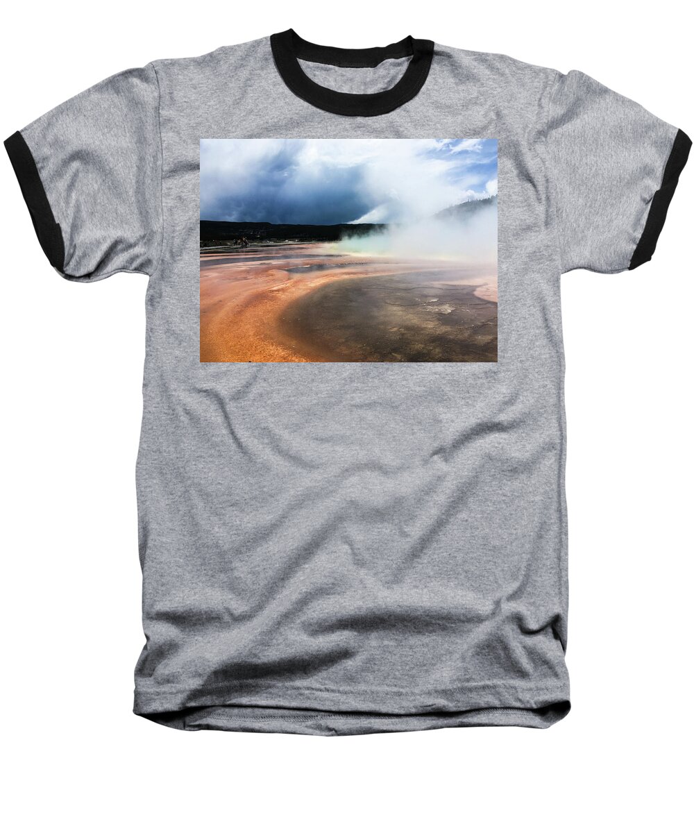 Hot Springs Baseball T-Shirt featuring the photograph Grand Prismatic Spring by Aparna Tandon