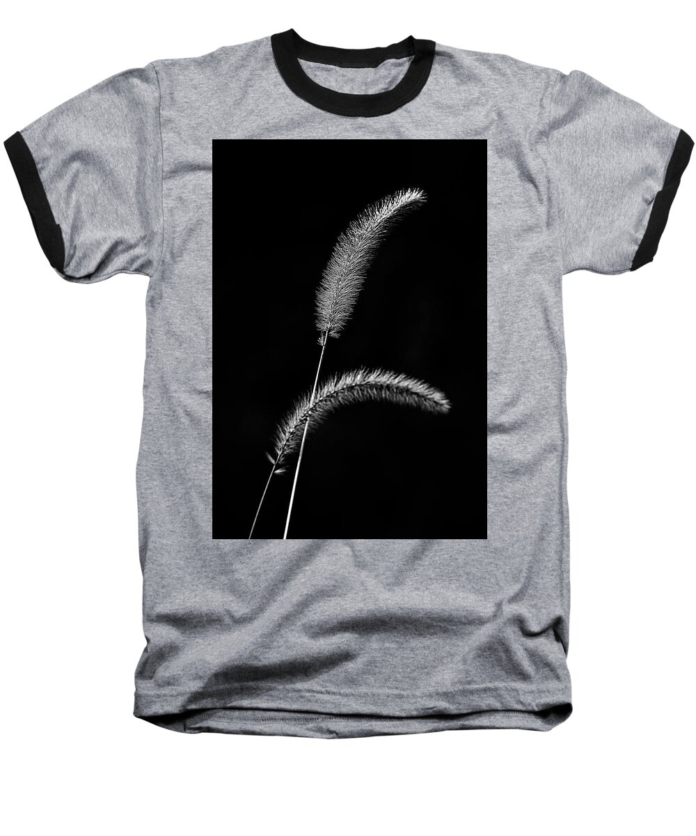 Nature Baseball T-Shirt featuring the photograph Grass in Black and White by Robert Mitchell